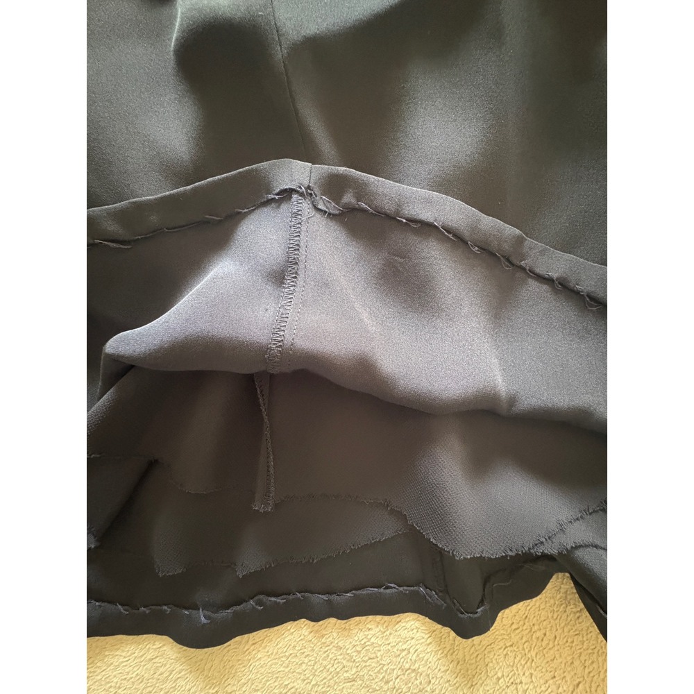 J.Crew Black 100% Silk Bow Front Sweetheart Dress Size 6 RN77388 Altered - Picture 6 of 7
